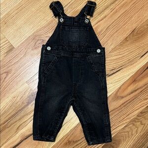 Black Denim Kids Overalls